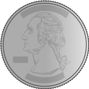 Quarter Coin Template